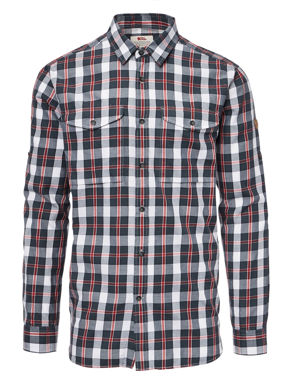 FJALLRAVEN Singi Men's Plaid Button-Up Shirt -Cotton and Wool size L